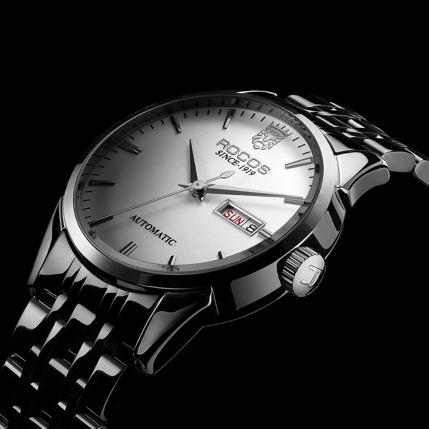 Men'S Wrist Watches Automatic Mechanical Watches Stainless Steel Strap Waterproof Date Fashion Business Wrist Watch for Men R0101G